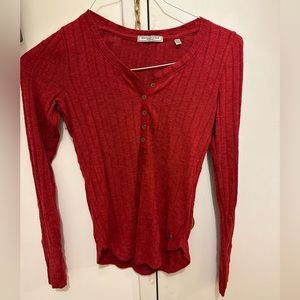 Abercrombie Soft Red Long Sleeve Shirt